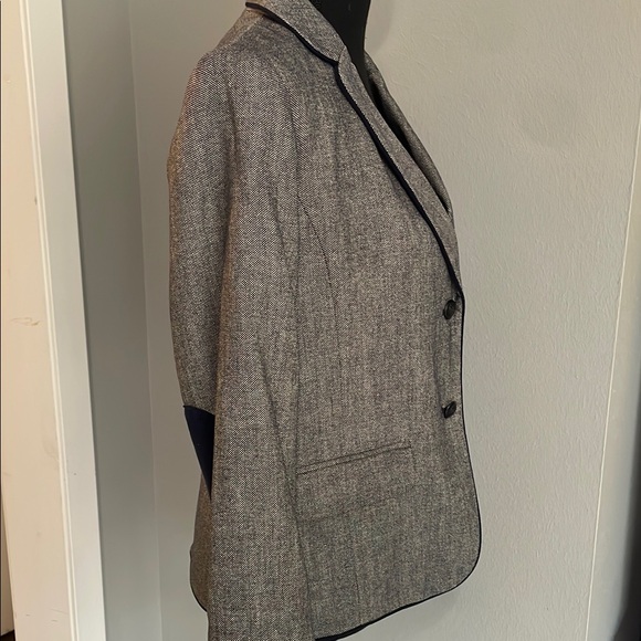 GAP Wool Blend Navy Uniform Academy Blazer with Polka Dot Lining - Picture 4 of 12